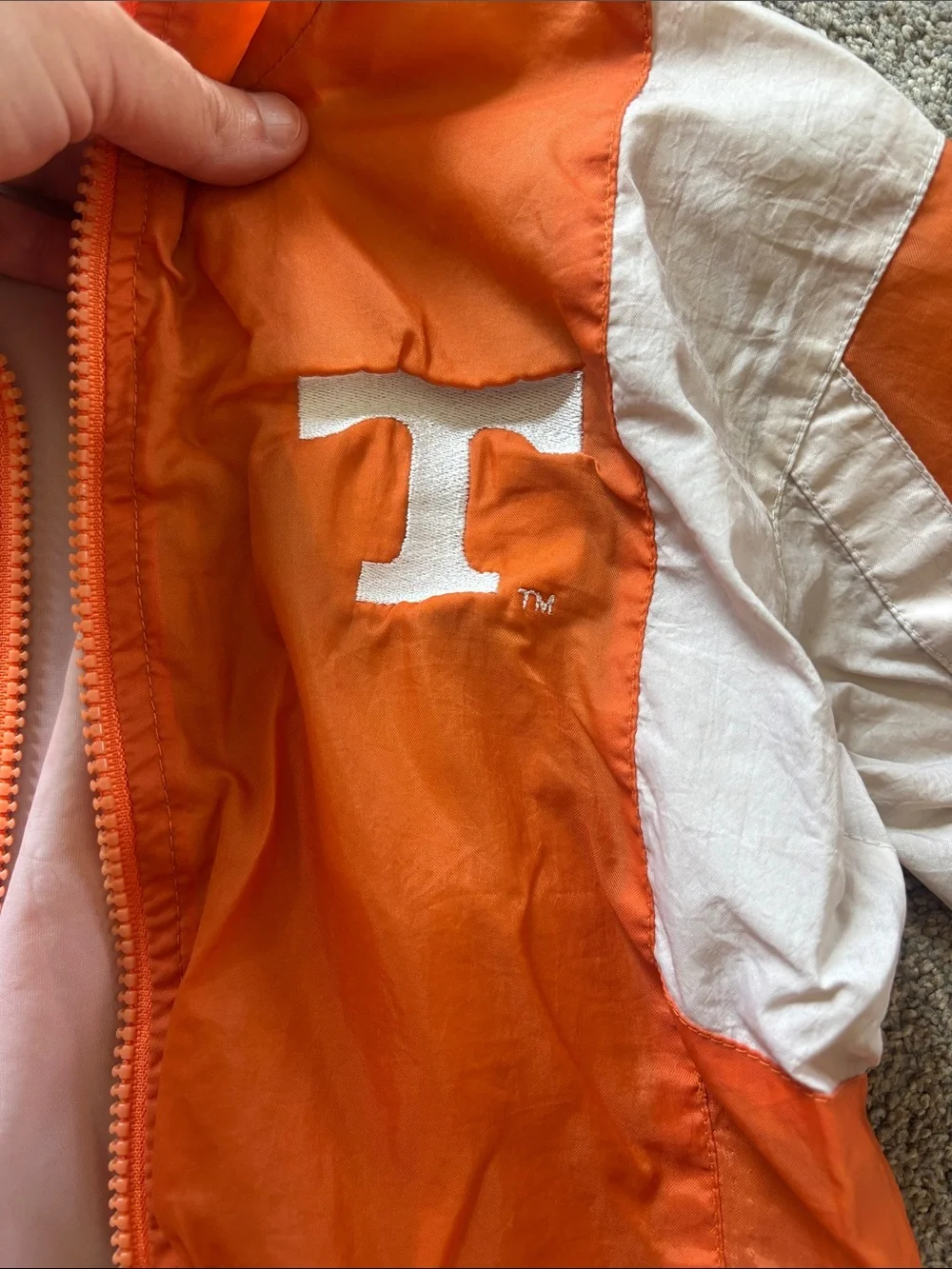 Orange & White Kids Windbreaker Jacket vintage size 6